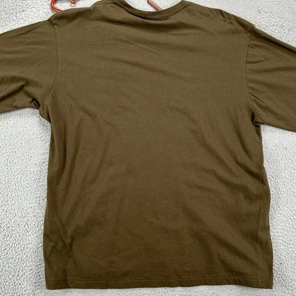 Polo Ralph Lauren Mens Pocket T-Shirt XL Brown Cotton Crewneck Long Sleeve Tee